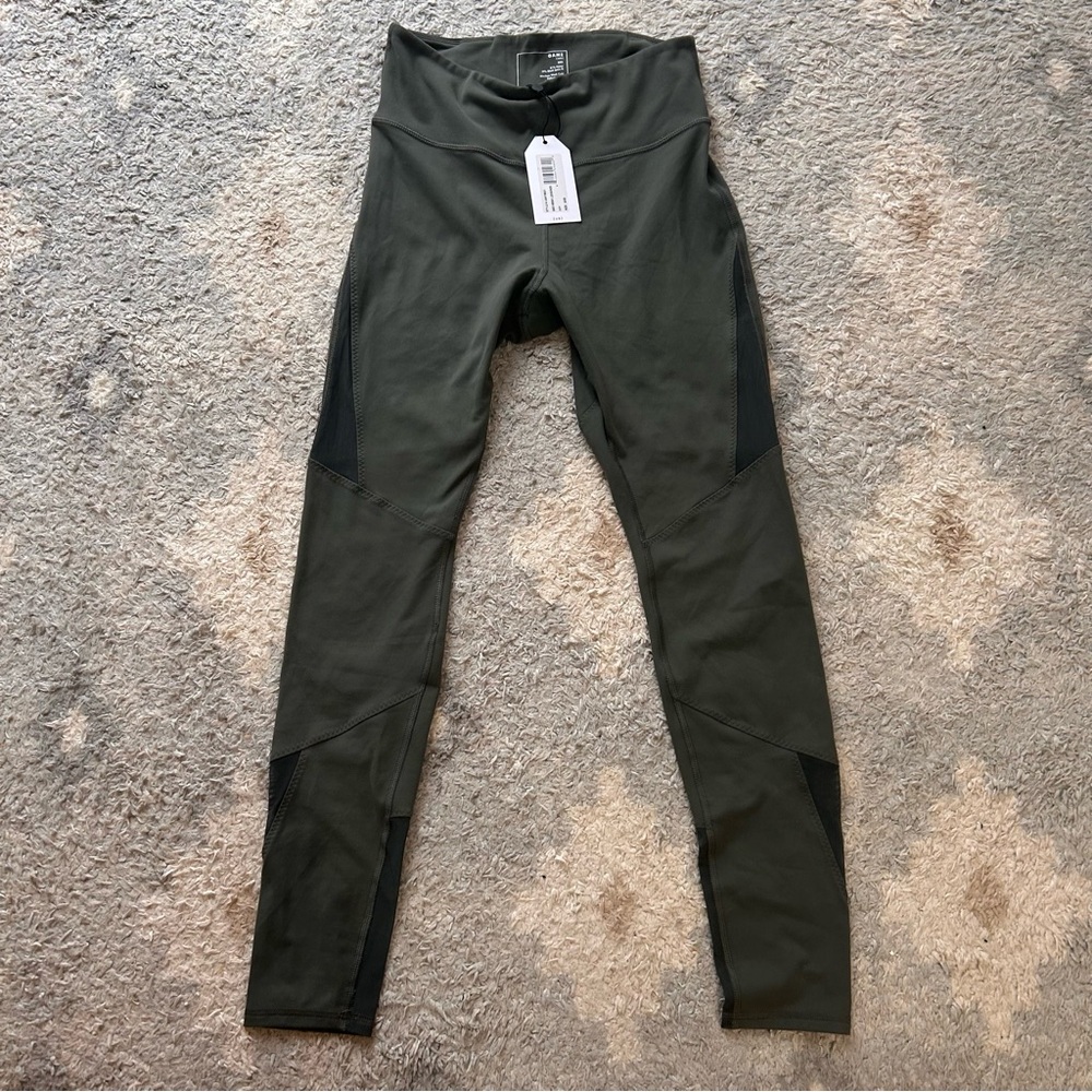 Universal Standard GAME (US) GEO MESH LEGGINGS (IVY) SIZE 2XS NWT Style#USATO621